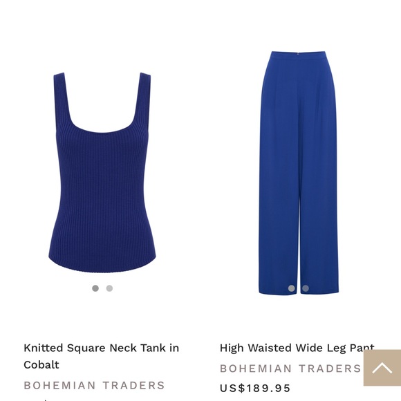 Bohemian Traders High Wasted Pant in cobalt. New without tags. - Picture 3 of 4